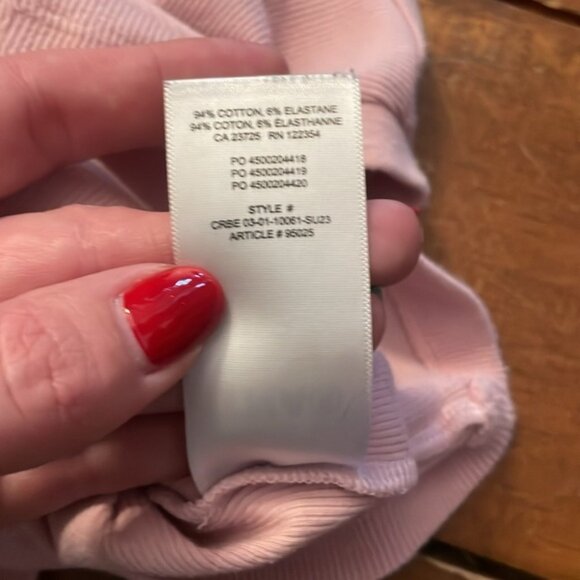 TNA Light Pink Ribbed Cropped Shirt - Picture 7 of 10